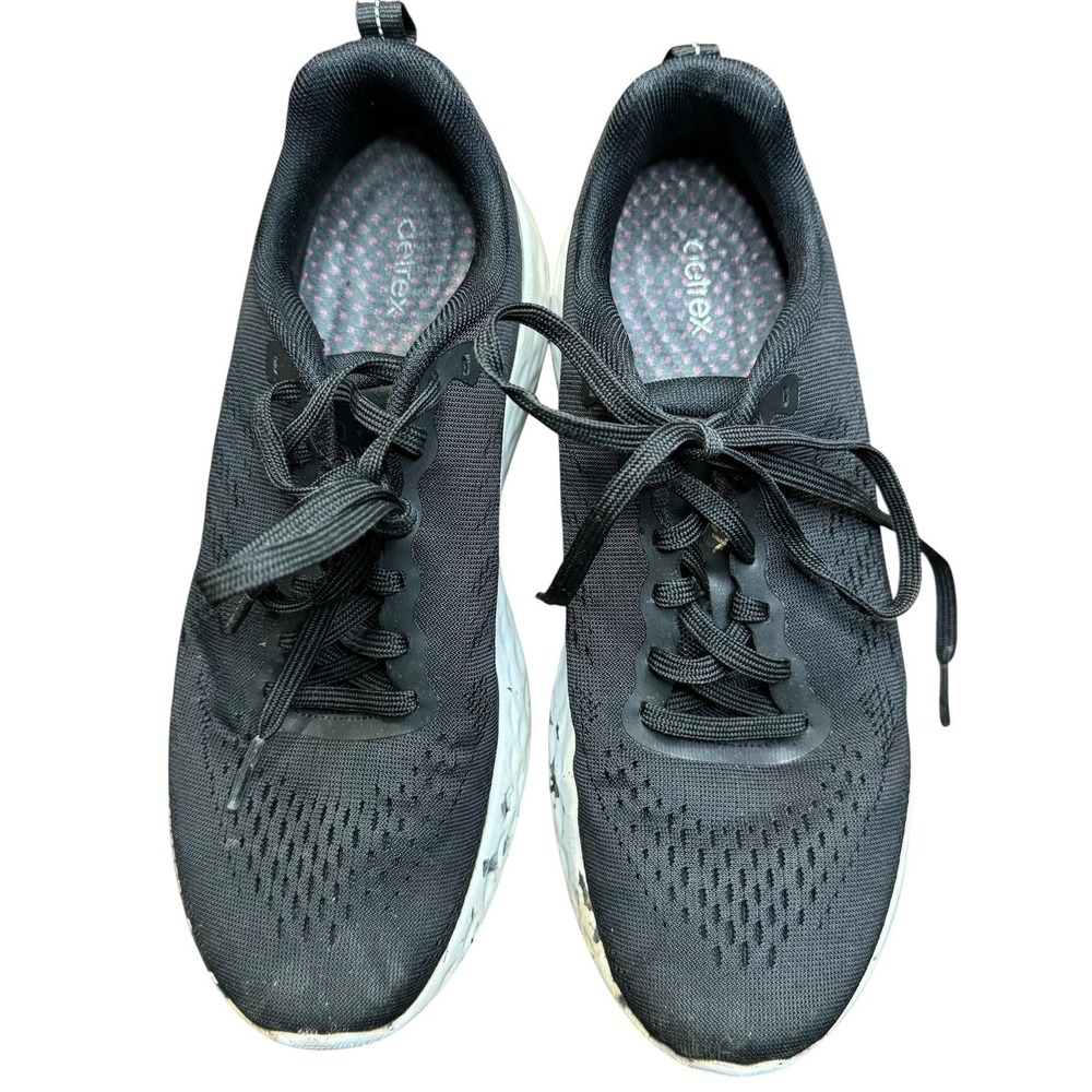 Aetrex Danika Shoes Womens Size 8.5 Black UltraSky Athletic Sneakers AP100W